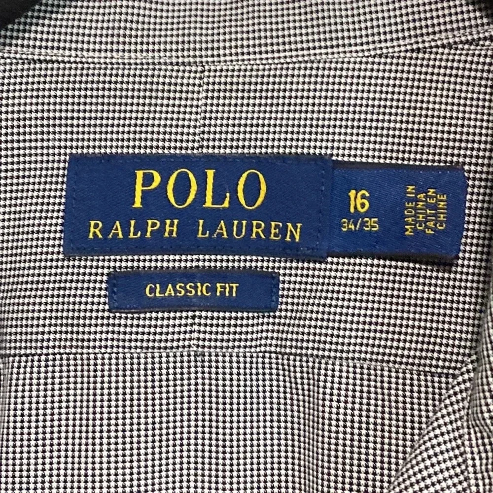 Polo Ralph Lauren Men's Gray Classic Fit Button Down Shirt Size 16 34/35